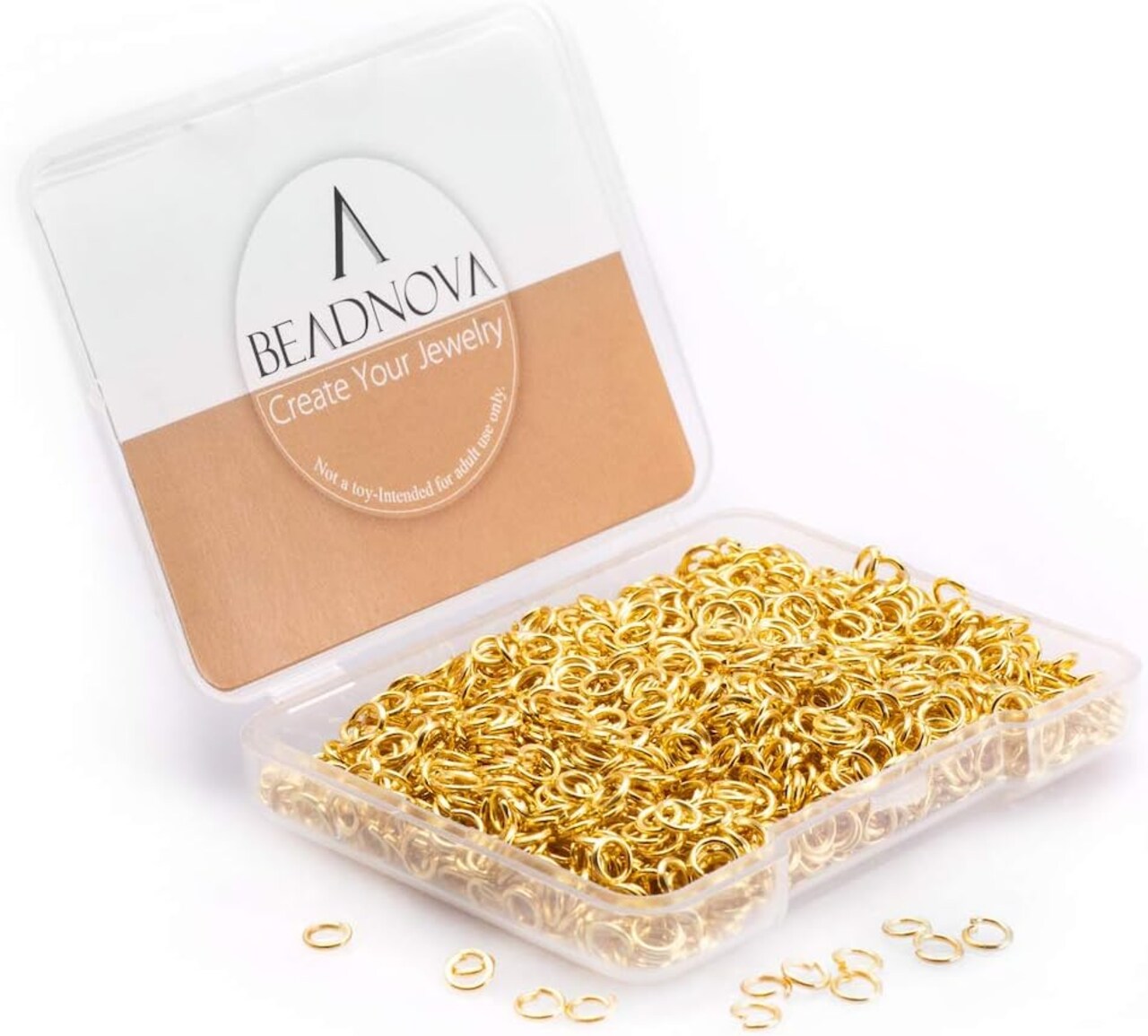 4mm Gold Jump Rings for Jewelry Making Open Jump Rings for Keychains and Necklace Repair (300Pcs)